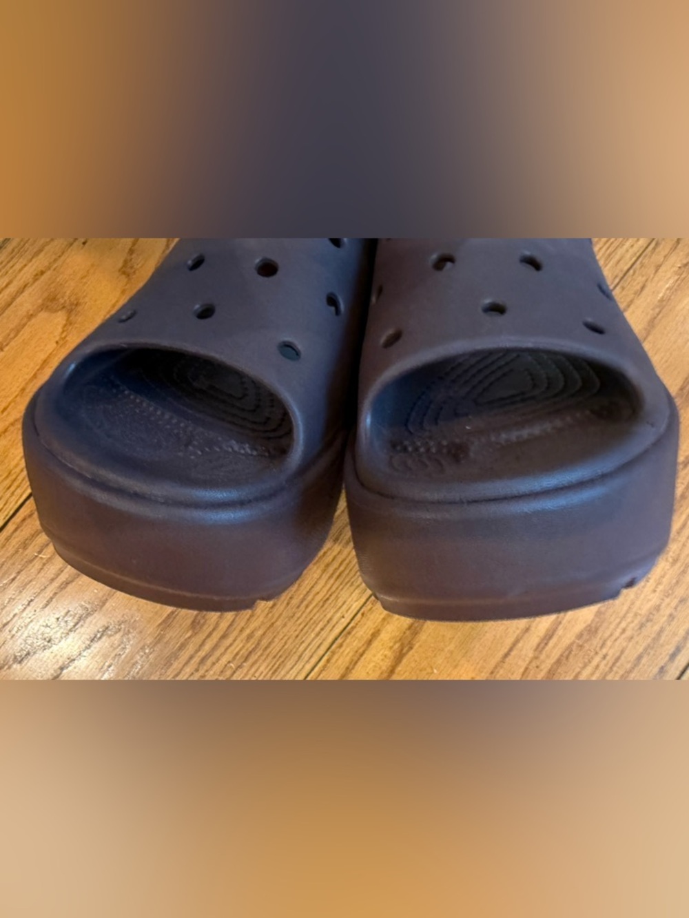 NWOT Crocs Stomp Mules, Brown - Picture 3 of 5